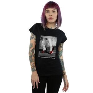 The Wizard Of Oz Womens/Ladies Ruby Slippers Photo Cotton T-Shirt / Black